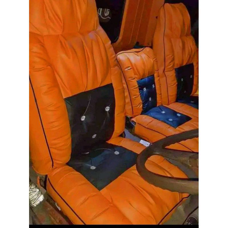 sarung jok / cover jok untuk mobil (fuso fighter) model sofa kancing & sofa variasi