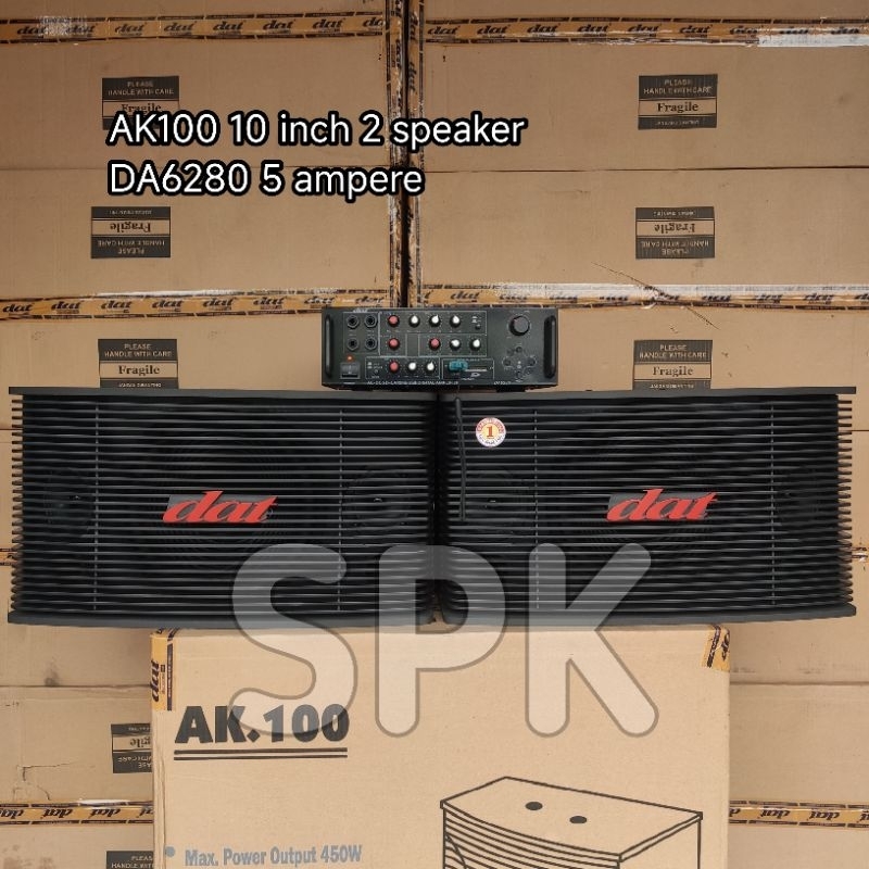 Paket Karaoke Sound System DAT 10 inch AK1000 DA6280