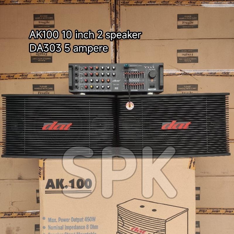 Paket Karaoke Sound System DAT 10 inch AK100 DA303