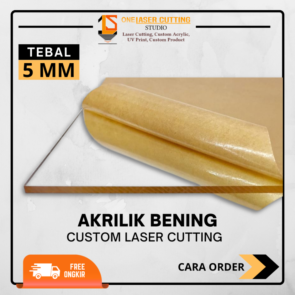 

Lembaran Akrilik Bening 5 mm Custom Laser Cutting