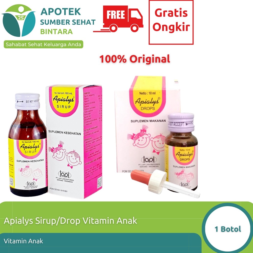 jfSale GRATIS ONGKIR Apialys SirupDrop Multivitamin Anak H76