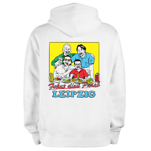 New Hoodie Leipzig Band Hoodie Bahan White Cotton Fleece | Jumper & Zipper Ready Stock
