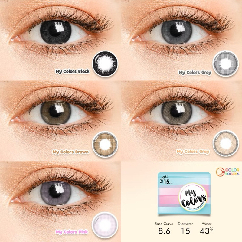 Softlens MY COLORS 15 MM / MURACLE / Nami / Kawai / Cherry / Twilight / Sweet heart / MAC / Fantasy 