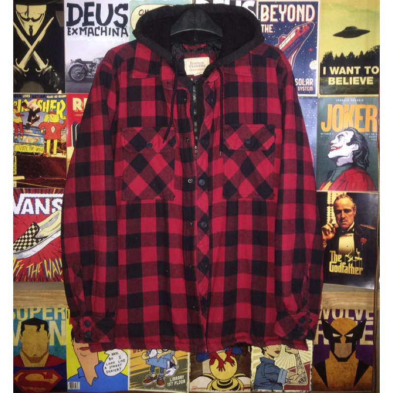 Hoodie Flannel BOSTON TRADERS Outer Jacket