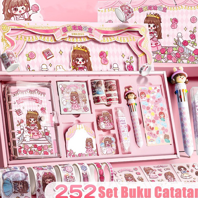 

Sale 252 PCSSet Diary Set Buku Jurnal Binder Aesthetic Buat Hadiah Ulang Tahun L61