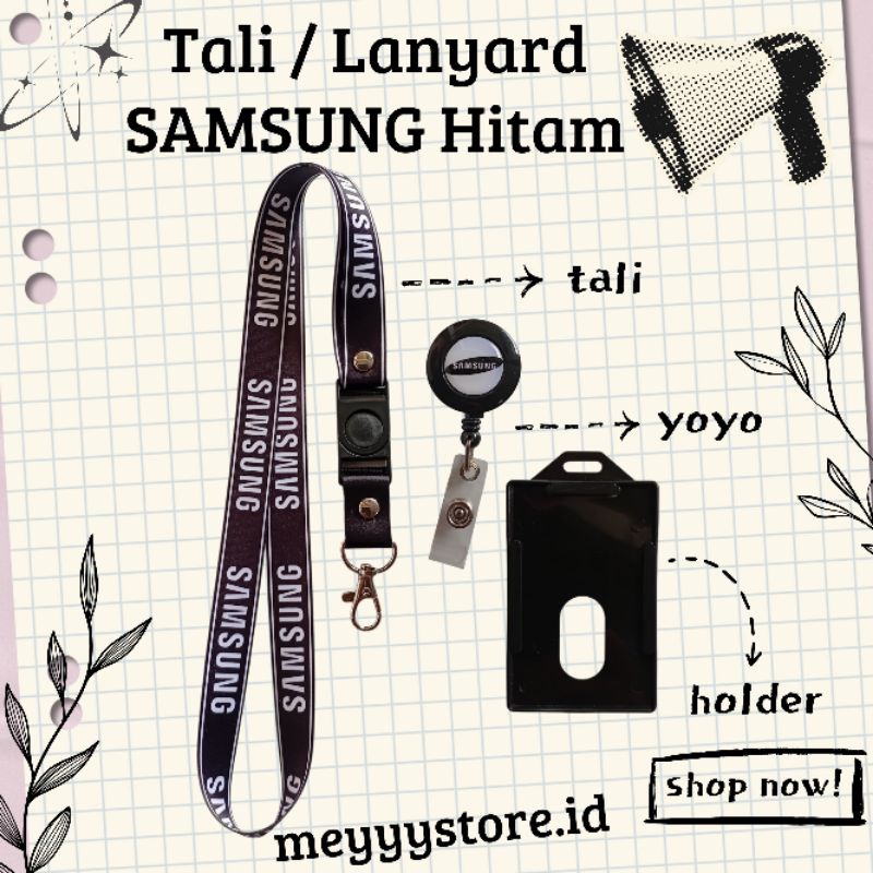 

Tali Gantungan / Lanyard SAMSUNG Hitam [STOCK MELIMPAH] Termurahhh Harga Grosir! READYYY