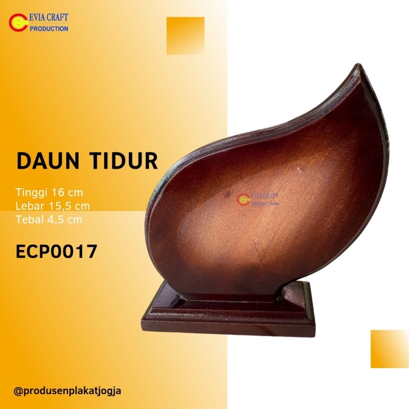 PLAKAT KAYU KOSONGAN DAUN TIDUR