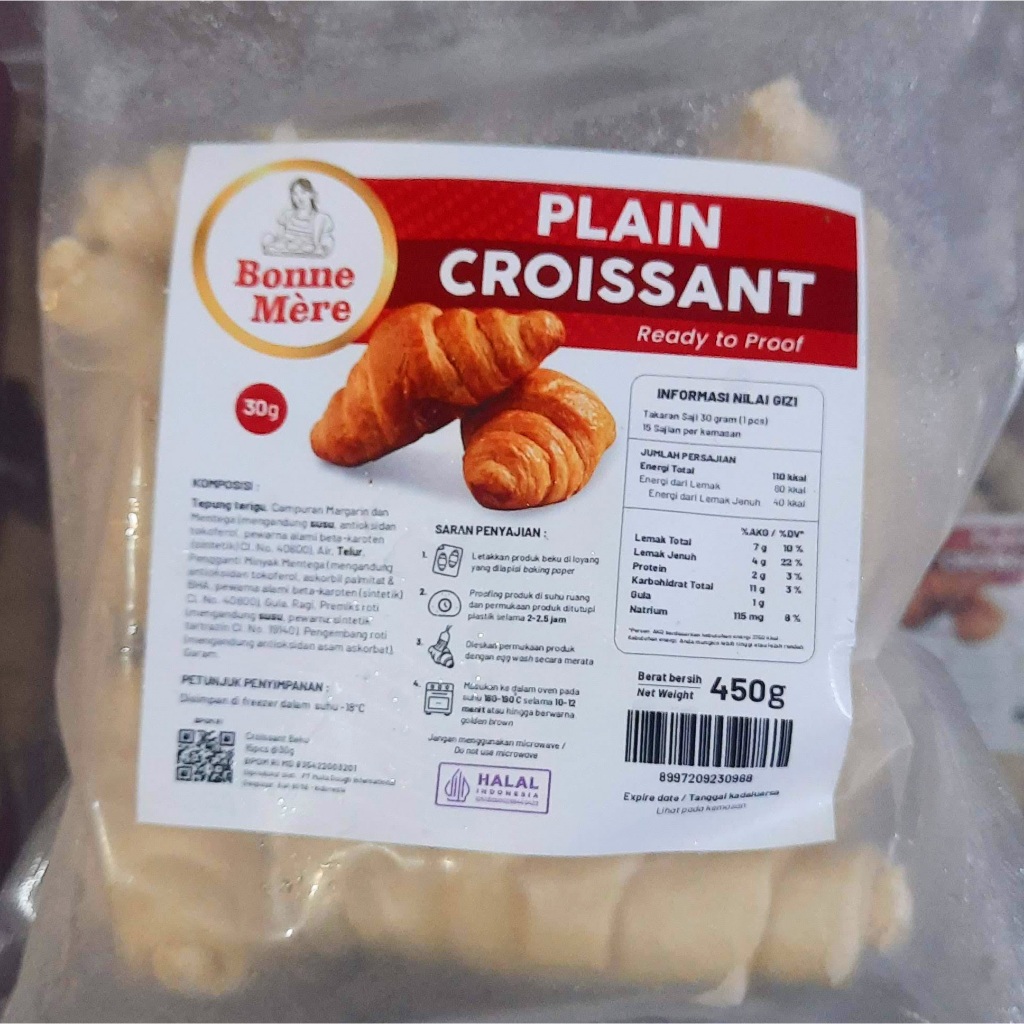 

Bonne Mere Croissant Plain isi 15 30gr/pcs 450g