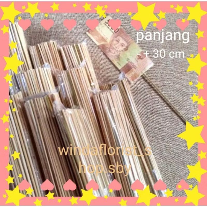Tusuk Sate ( PANJANG -+ 30CM )Tusuk Bambu Buket Bunga, Ujung lancip