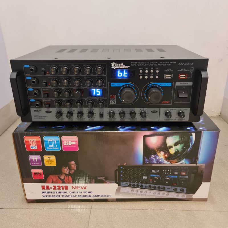 AMPLI KARAOKE BLACK SPIDER KA2210 DSP AMPLIFIER KA 2210 EFEK VOCAL DSP