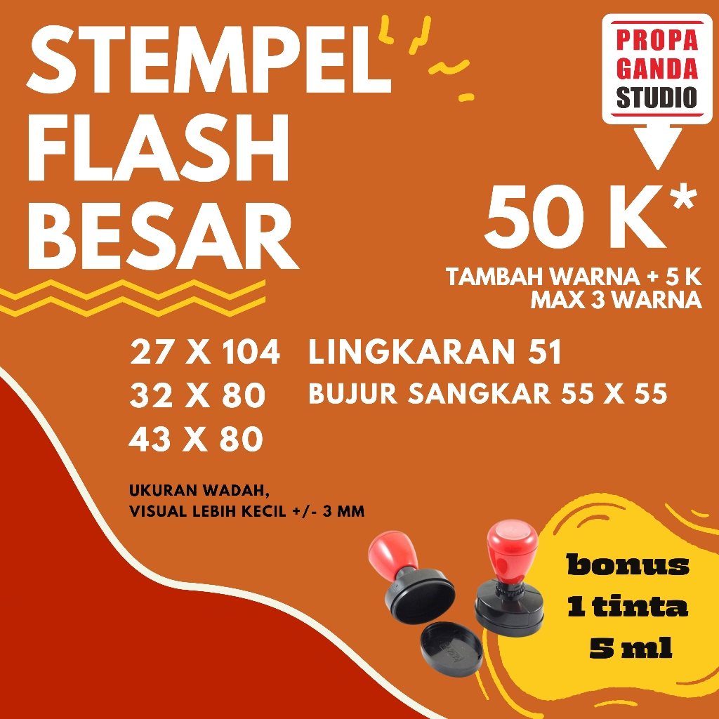 

STEMPEL FLASH MURAH UKURAN BESAR