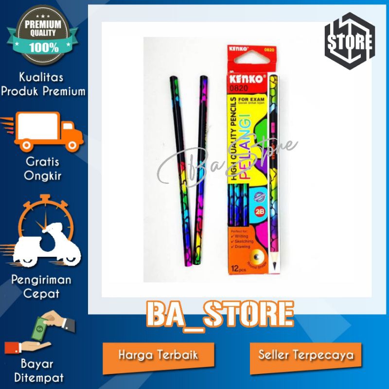 

KENKO PENSIL 2B-0820 PELANGI-1 LUSIN