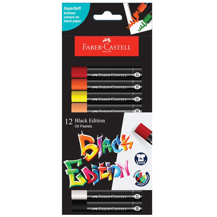 

FABER CASTELL - Oil Pastel Black Edition 12 Colours