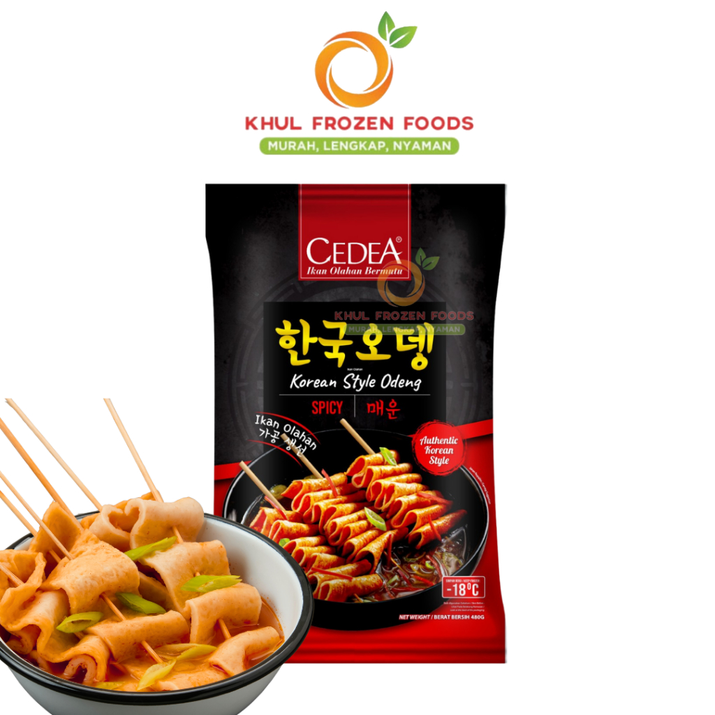 

Cedea Korean Odeng Spicy 480Gr/ CEDEA/ kue odeng/ Olahan ikan/ Suki-suki/ Surimi/ Steamboat