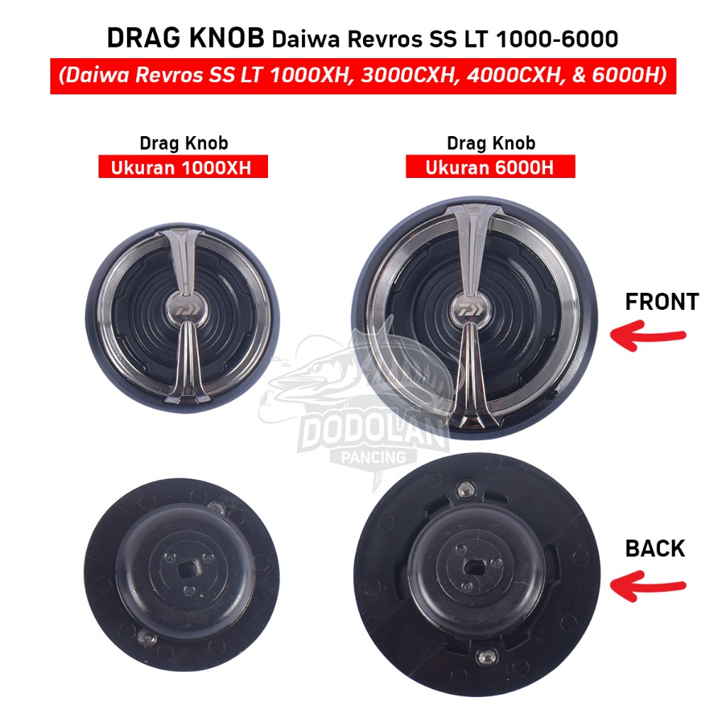 Sparepart Drag Knob Reel Daiwa Revros SS LT Pilih Ukuran | Drag Knob Tipe Revros LT Dodolan Pancing