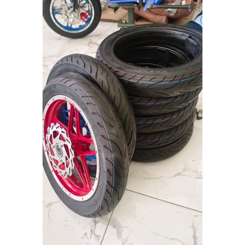 ban luar mini trail batik aspal ukuran 10x2.50)atau 60/100-10....model aspal joss...kualitas tubbles
