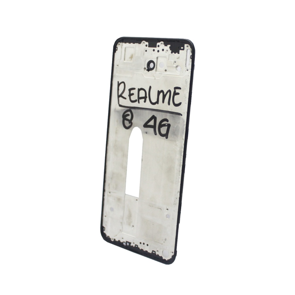 BEZZOL TENGAH FRAME TULANGAN REAL 8 4G HITAM DUDUKAN LAYAR GAMBAR LCD- RMX3085 8 PRO RMX3081