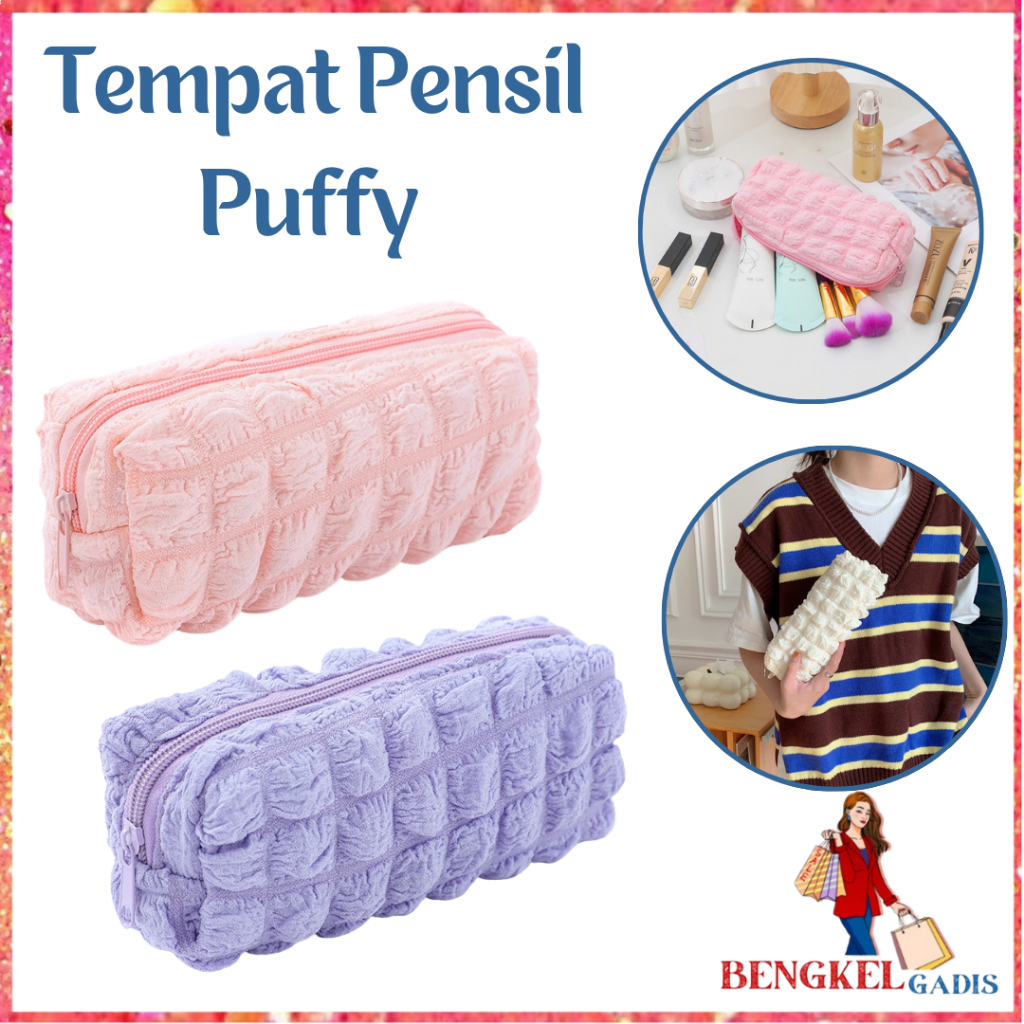 

BG Pouch Tempat Pensil Bulu Bentuk Bantal Kotak Cute Pillow Tempat Pensil Puffy Aesthetic Kotak Pensil Sleting Lucu Warna Macaroon Aesthetic Crinkled Fufu Make Up Pouch Organizer Travel Kapasitas Besar