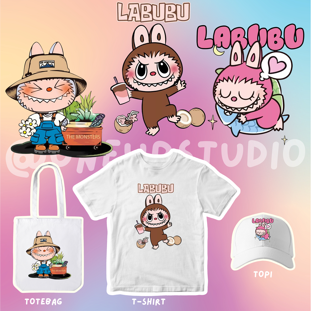 

SABLON SETRIKA STICKER SABLON DTF PRINTING UKURAN 14CM TEMA LABUBU PART 1