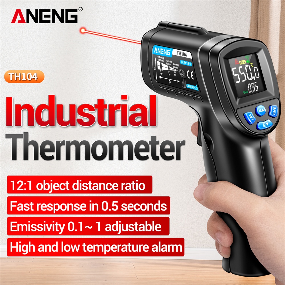 SMARTSENSOR Thermometer Industrial Laser Infrared Non Contact Termometer Termogan Thermogun