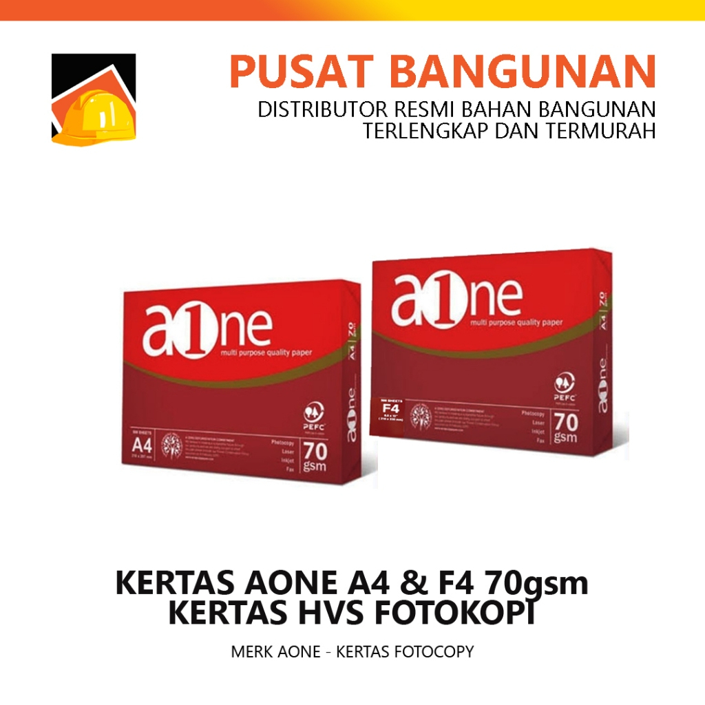 

AONE KERTAS HVS FOTOKOPI A4 / F4 70 GRAM