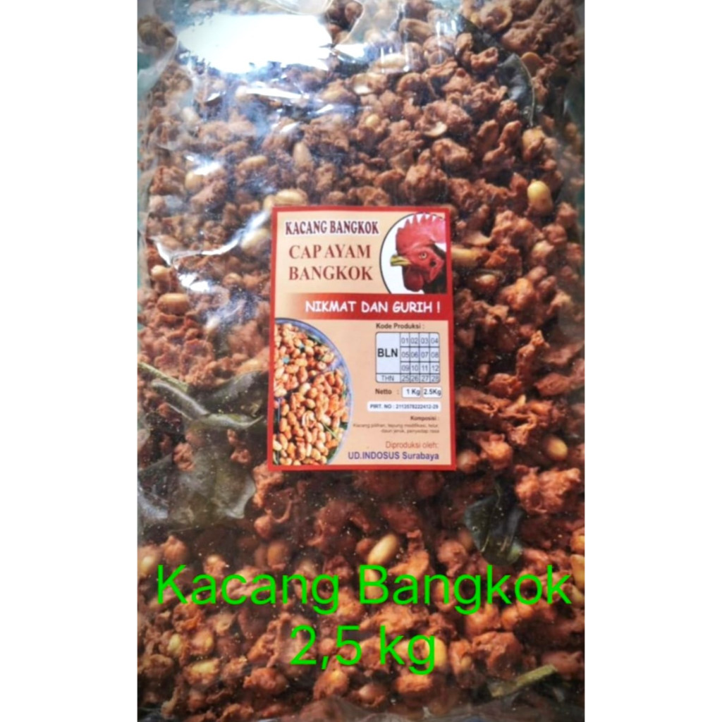 

Kacang Bali / Kacang Kapri Enak Gurih Renyah ( Kacang Bangkok / Kacang Bawang ) Kemasan 2,5 Kg Cap Ayam Bangkok