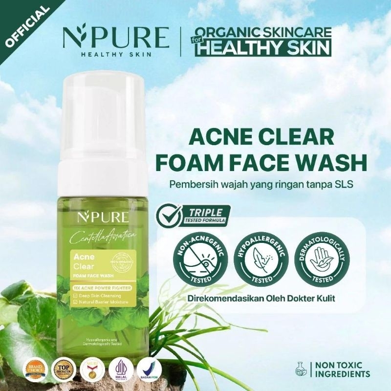 N'PURE NPURE - N'Pure Npure - npure n'pure - Npure Centella Asiatica Acne Clear Foam Face Wash - Npu