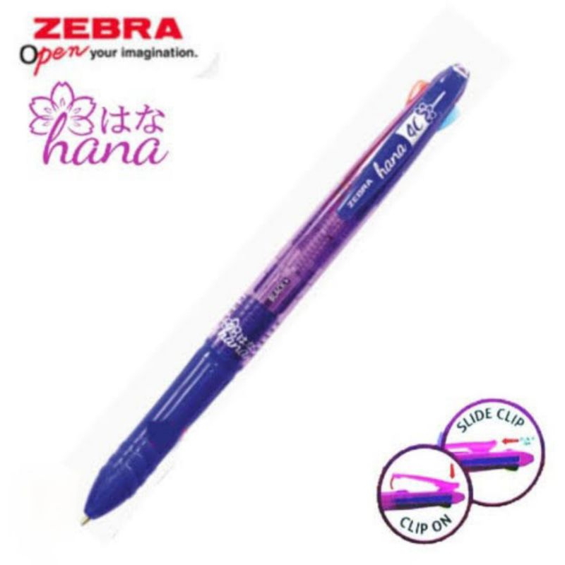 

pulpen semi gel / pena 4 warna zebra hana 4C 0.7 (1 pc)