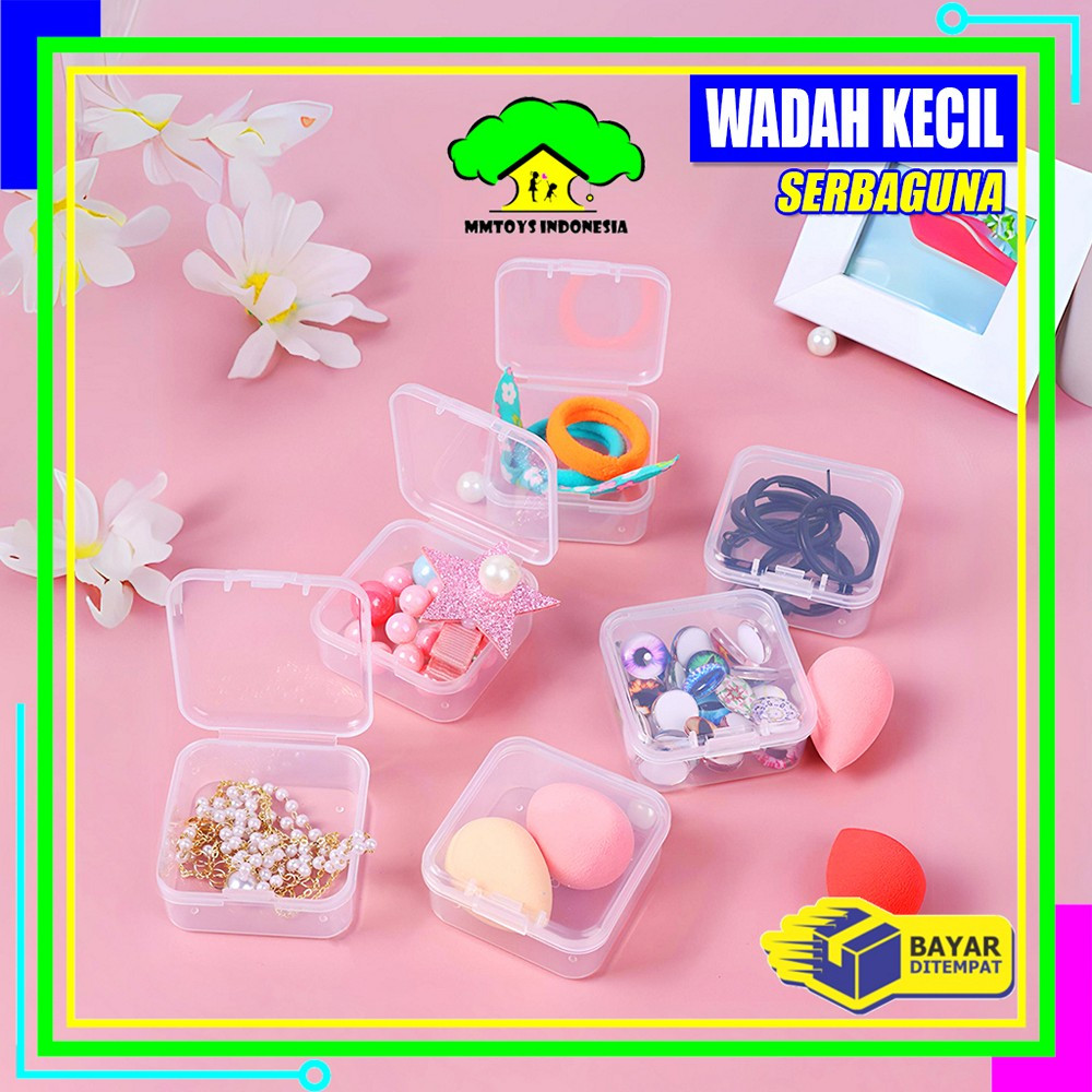 MI-C1165 Kotak Perhiasan Mini Transparan Kotak Obat Aksesoris Kecil / Wadah Kecil Kotak Plastik Mini