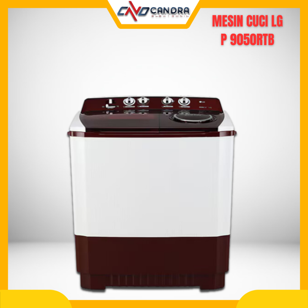 Mesin Cuci LG Dua Tabung 9KG P 9050RTB/ Mesin Cuci LG 2 Tabung