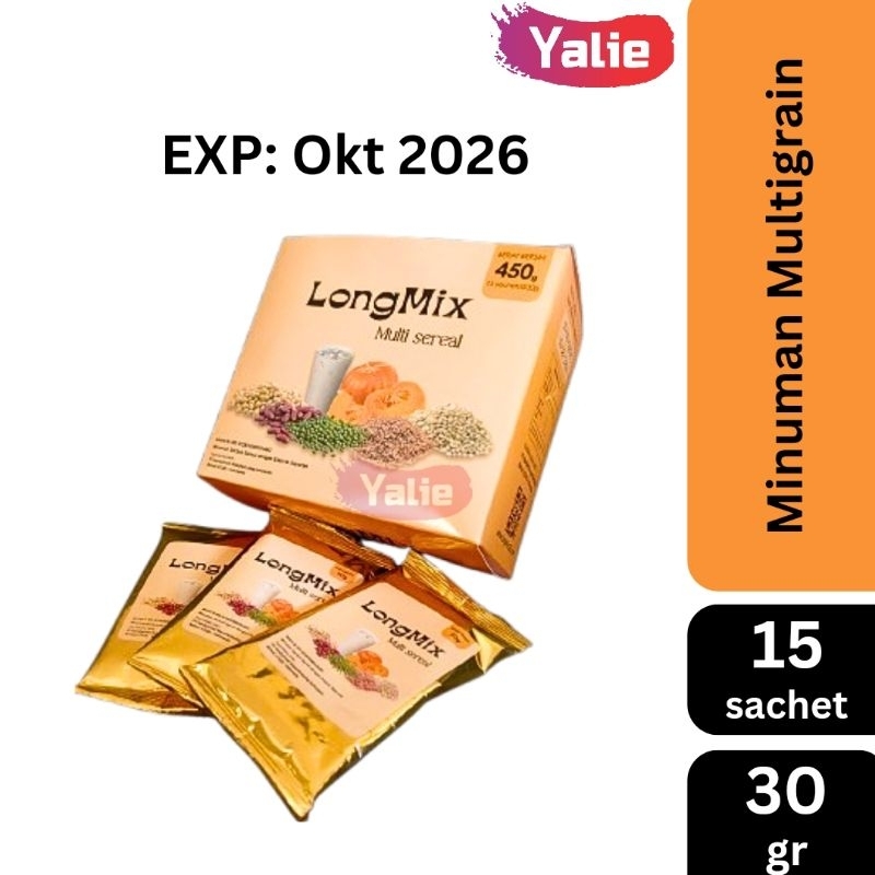

Longmix Multi Cereal Long Mix Sereal Sehat Superfood Multigrain 1 Box 15 Sachet x 30 gr