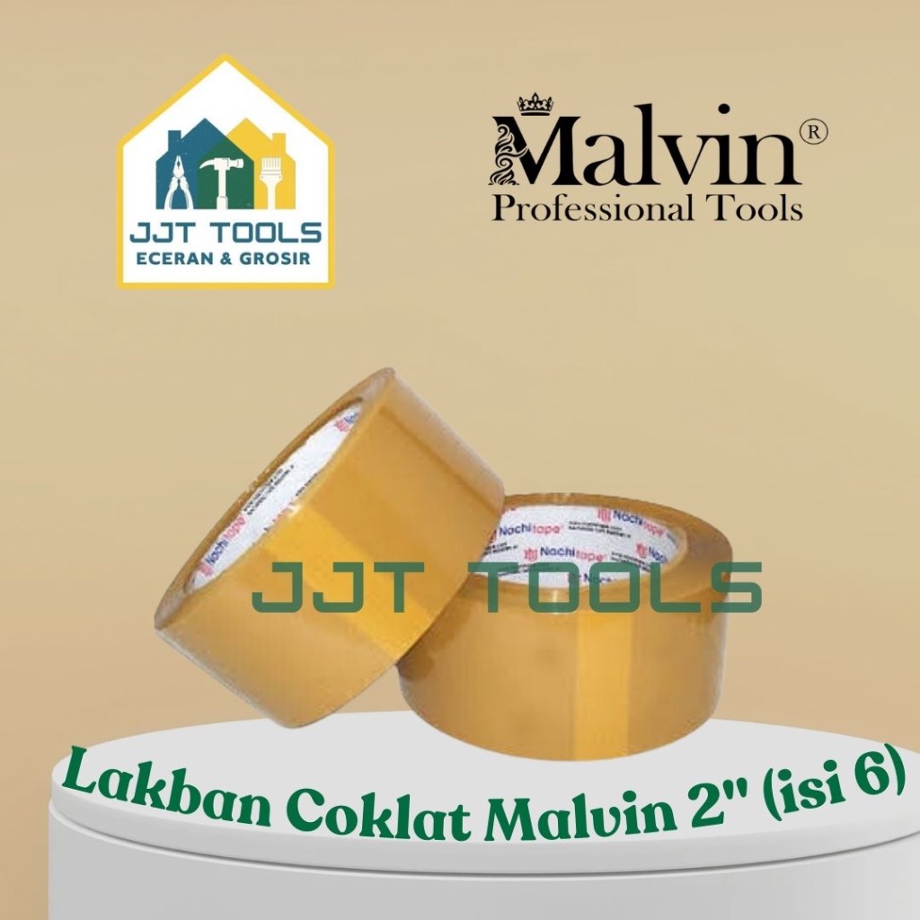 

lakban / isolasi coklat / cokelat malvin 2” inchi 6pcs