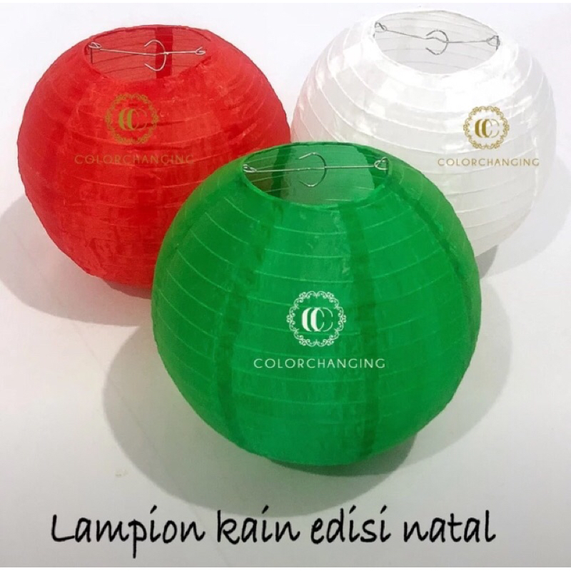 Lampion Kain Natal 25 cm Dekorasi Christmas outdoor