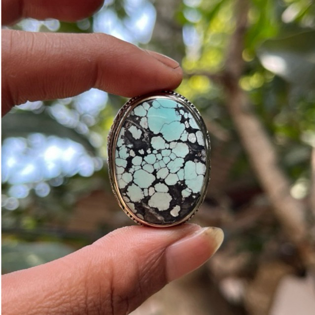 batu pirus hubai gradasi biru tosca