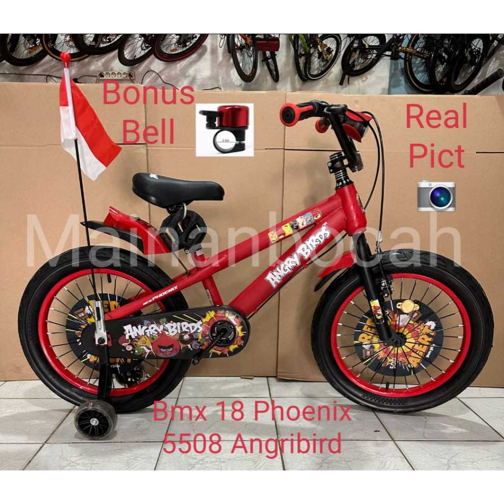 TERMURAH SEPEDA ANAK COWO BMX 18 INCH PHOENIX ANGRIBIRD 2208AT BMX 18 PHOENIX 2208AT BAN 3.0