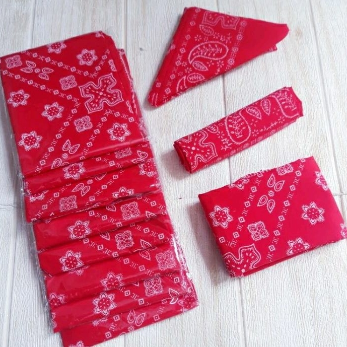 TERLARIS Bandana Slayer Batik Khusus Warna Merah