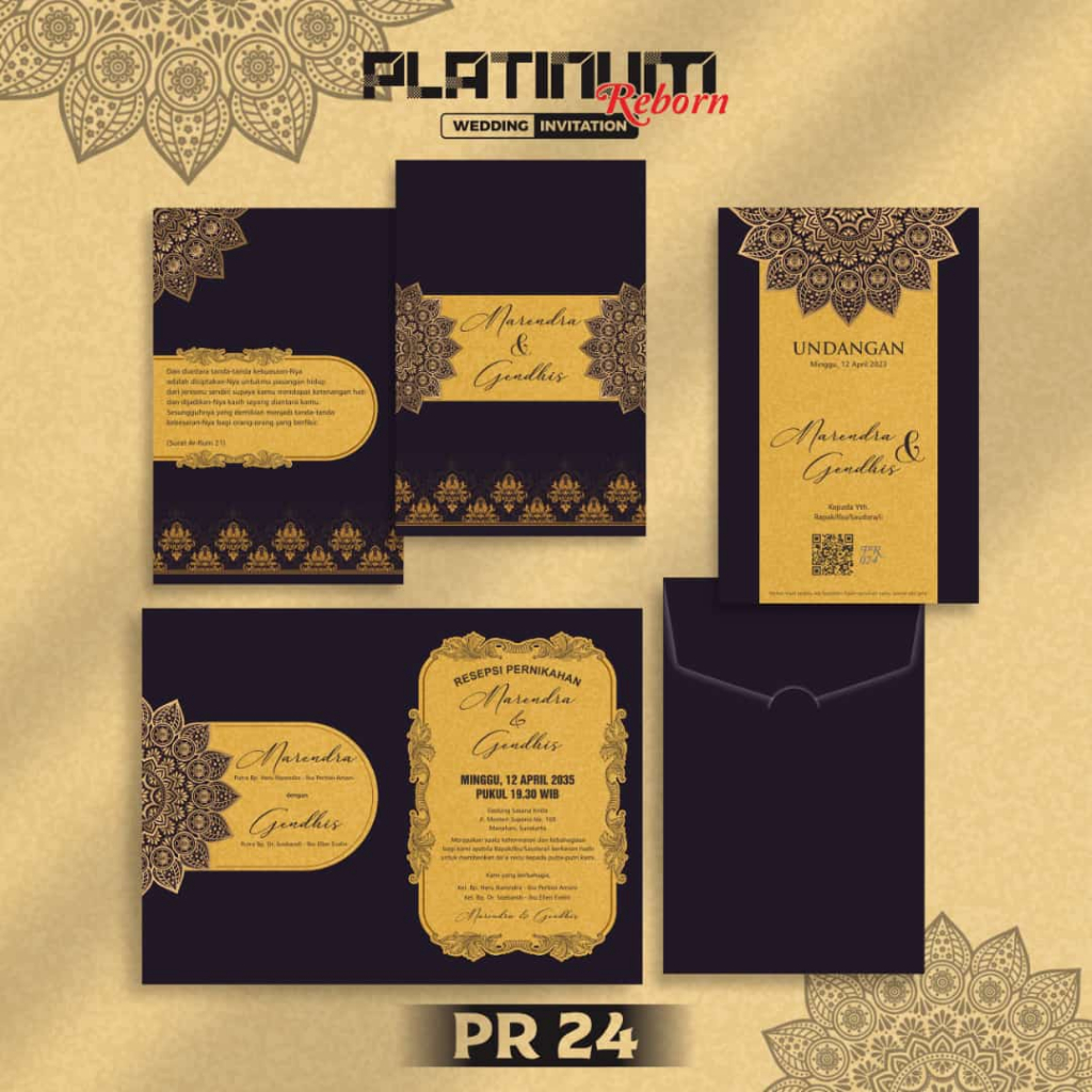 Blangko Undangan Platinum PR 024 | Blangko Undangan kosong | Kertas Undangan Kosong Murah