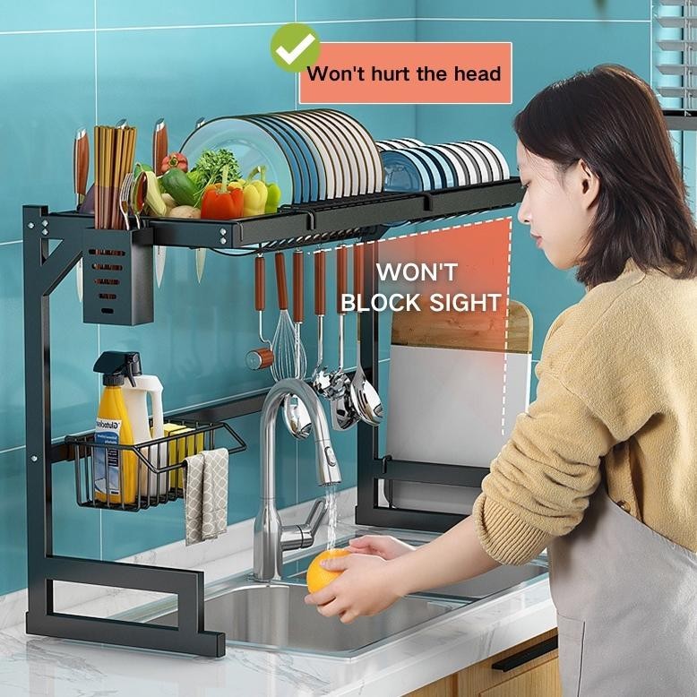 Gratong Rak Piring Wastafel Stainless Steel Rak Dapur Stainless Steel Rak Piring Stainless