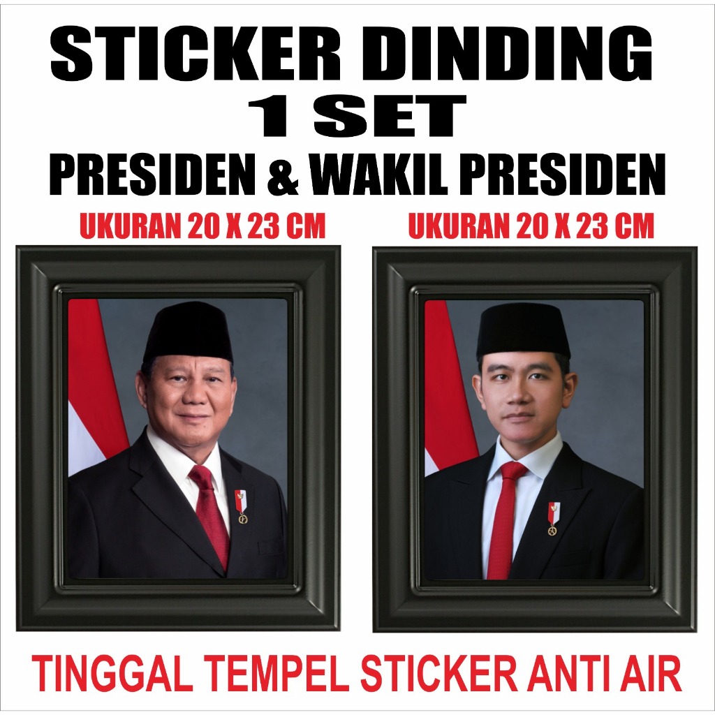STICKER PRESIDEN DAN WAKIL PRESIDEN STICKER DINDING PRESIDEN DAN WAKIL PRESIDEN 2024