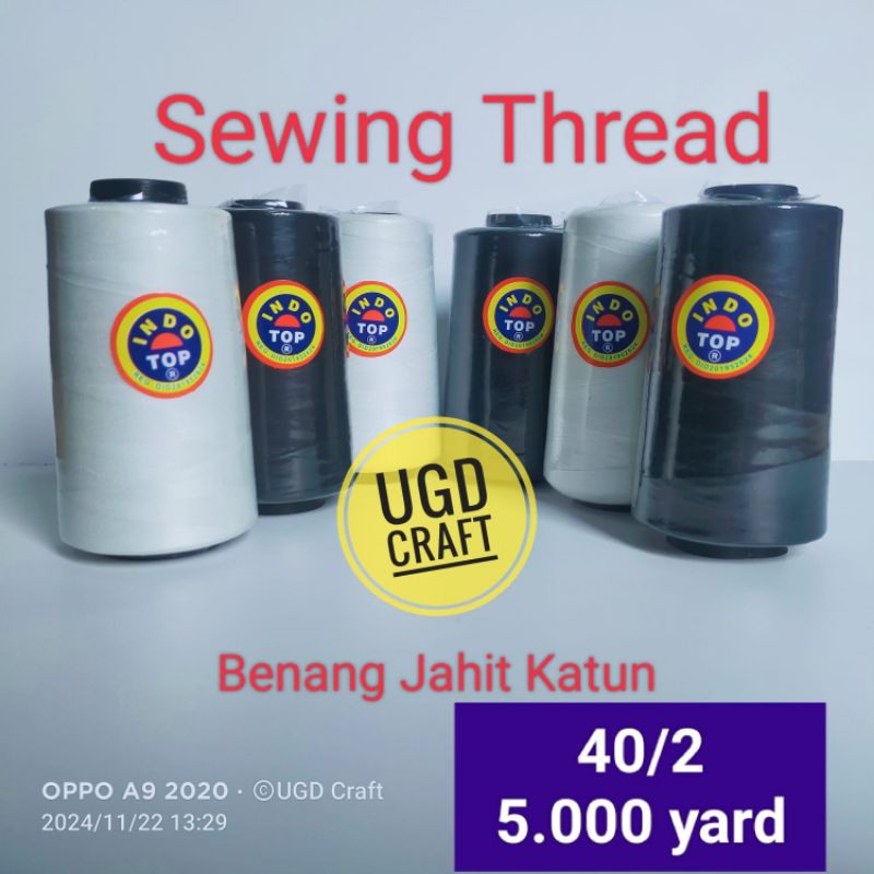 Benang Jahit TOP INDO 5000 yard Masterpiece 40/2 Spun Polyester