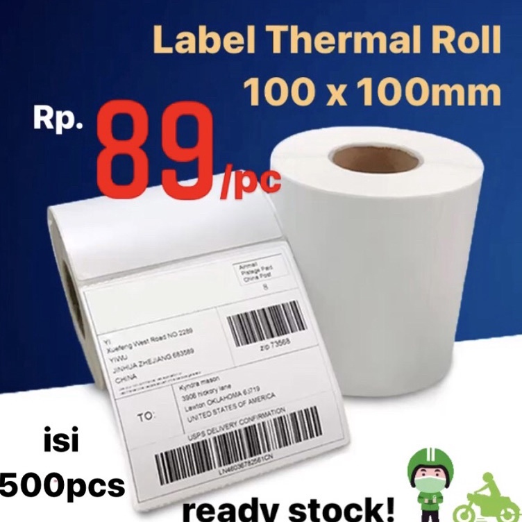 

KODE M9E LABEL STICKER THERMAL 1 X 1 BARCODE 1X1