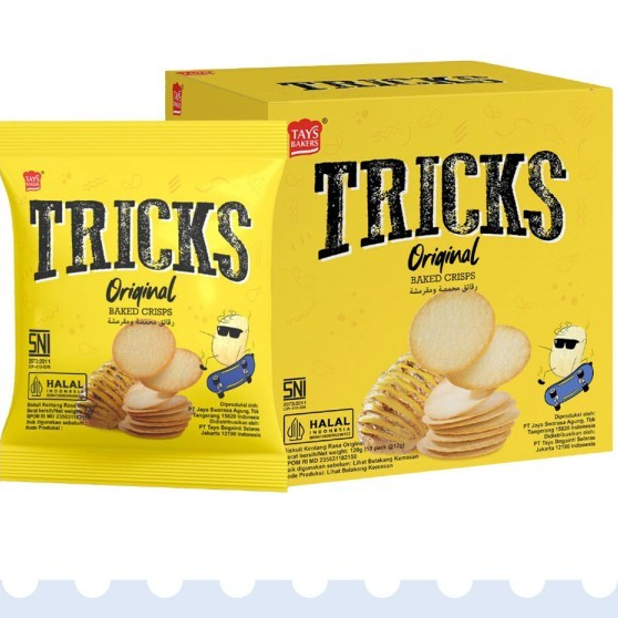 

Tricks Keripik Kentang Potato Chips Original isi 10 pcs x 12 gram