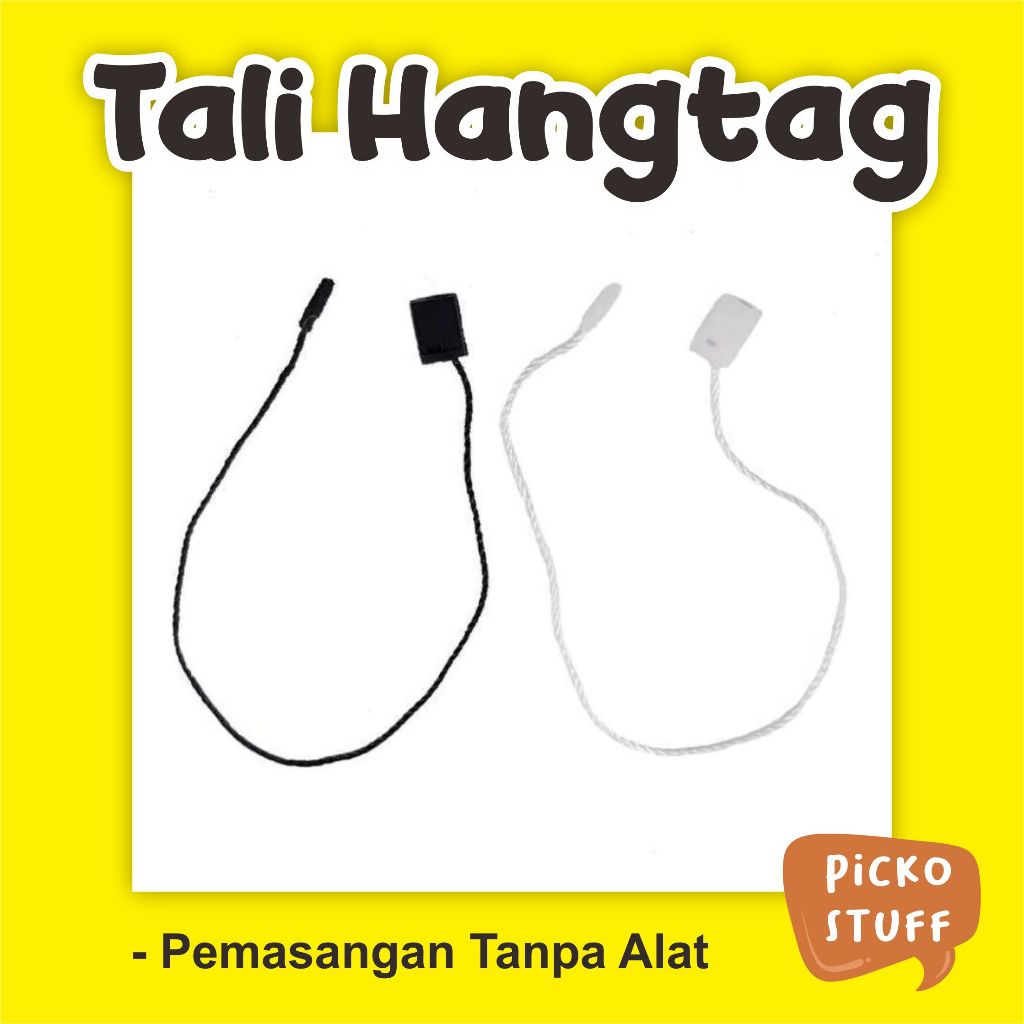 

(50,100 PCS) Tali Hangtag Kain / Lock Pin / Tali Label Merk