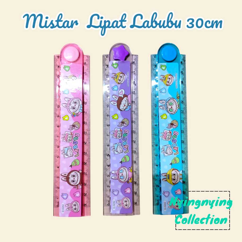 

[30cm] LABUBU MISTAR LIPAT 30CM D-0242 PENGGARIS-nyingnying collection