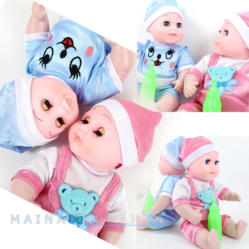 Mainan Anak Perempuan Boneka Bayi Stroller Dorongan Boneka Bayi