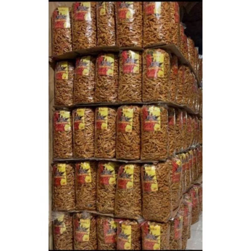 

( 1 ball isi 1.8 kg) Basreng Kemuning Pedas Daun Jeruk Ball isi 1.8 kg/ Basreng Viral Enak