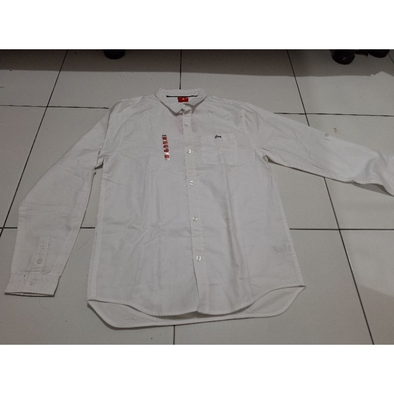 kemeja putih anak SZ 8-12 th ( kemeja putih cowok )