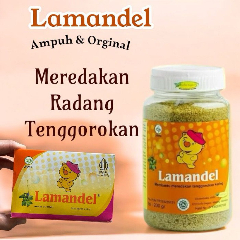 

(Original) Lamandel Botol 200gr 1 Botol | Serbuk Herbal Obat Atasi Amandel Radang Tenggorokan Ampuh