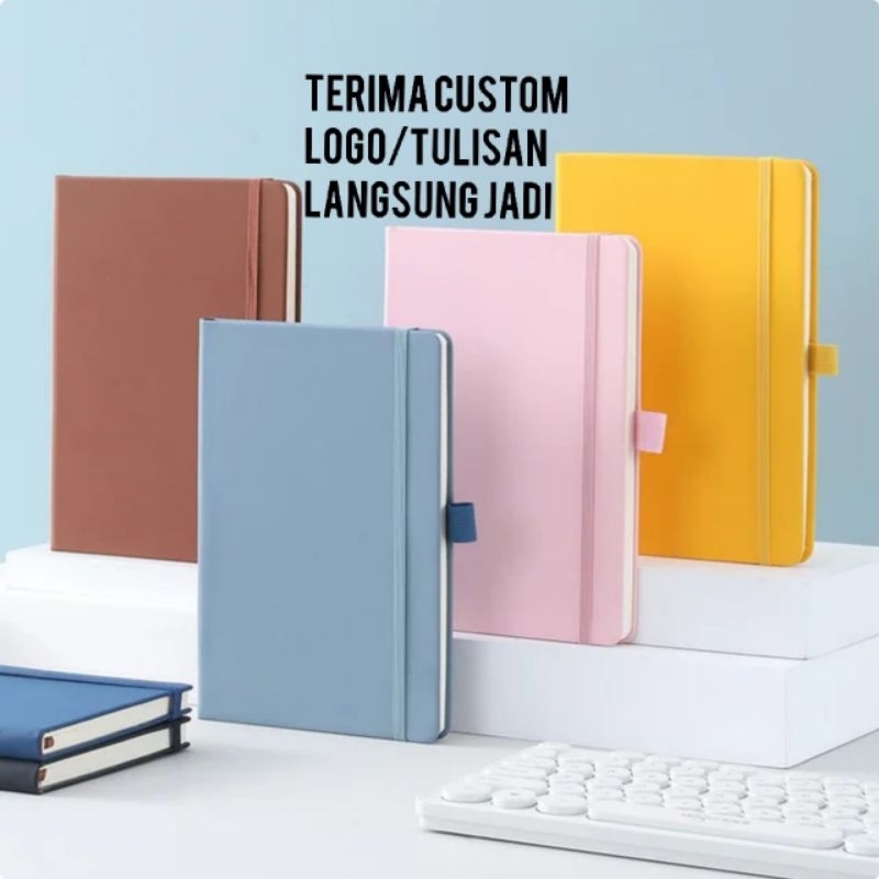 

Notebook A5 Buku Catatan Kantoran Size A5 Cover Bahan Bisa Custom Logo/Tulisan Buku Agenda AC-20