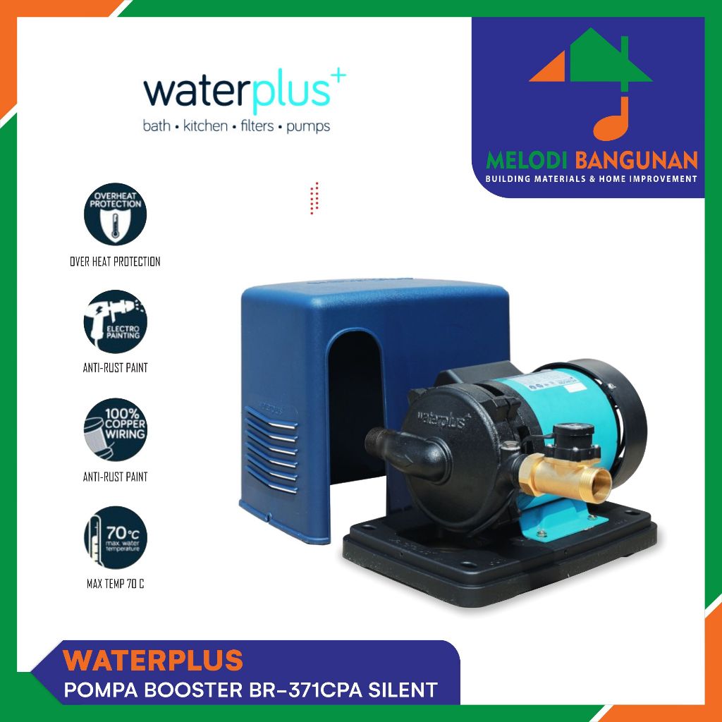Waterplus - Pompa Air Dorong Booster Pump Br 371 Cpa + Br371Cpa 371CPA Silent